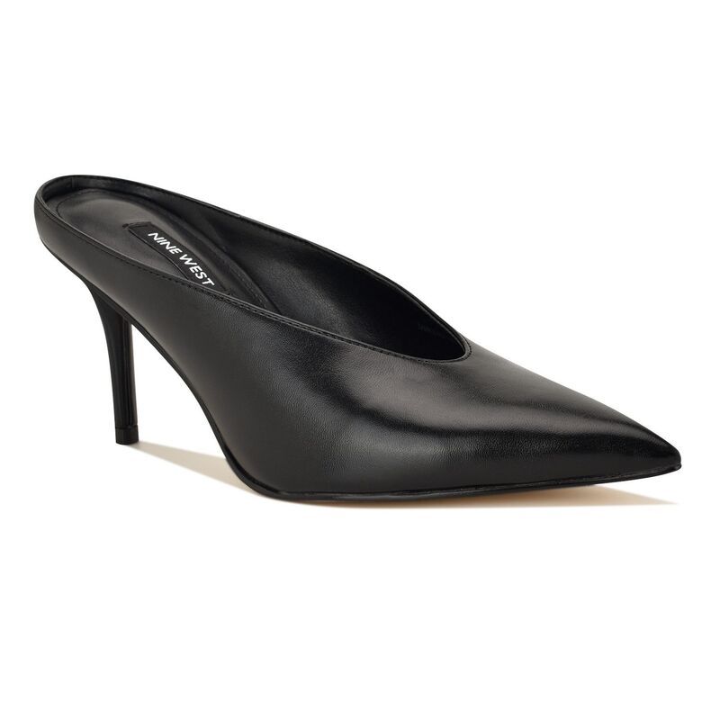 ナインウェスト レディース シューズ パンプス Nine West Verra Womens Pointy Toe SlipOn Mule Dress Pumps Black ブラック