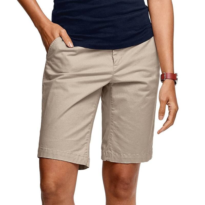 Ellos レディース ボトムス ハーフパンツ・ショーツ プラスサイズ ショートパンツ ellos Plusize Stretchino MidRise Bermuda Shorts New Khaki カーキ