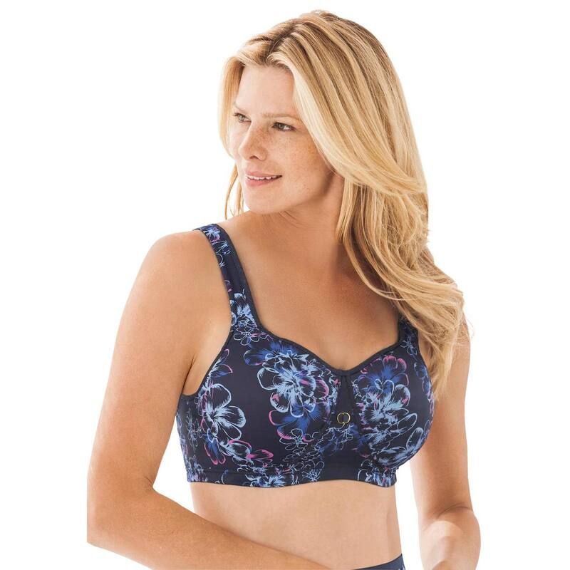 アベニュー レディース アンダーウェア ブラジャー プラスサイズ Avenue Womens Plusize Soft Caress Bra Navy Graphic Floral ネイビー