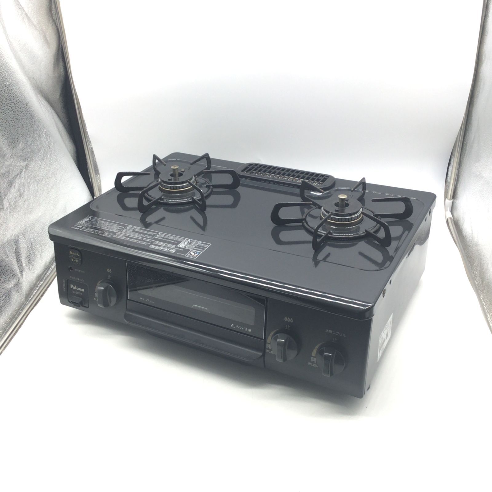 0502-02★美品★パロマ★ガスコンロ★IC-S37-R★2022年製★都市ガス★右強火★水無し片面焼き★動作確認済み★ガステーブル
