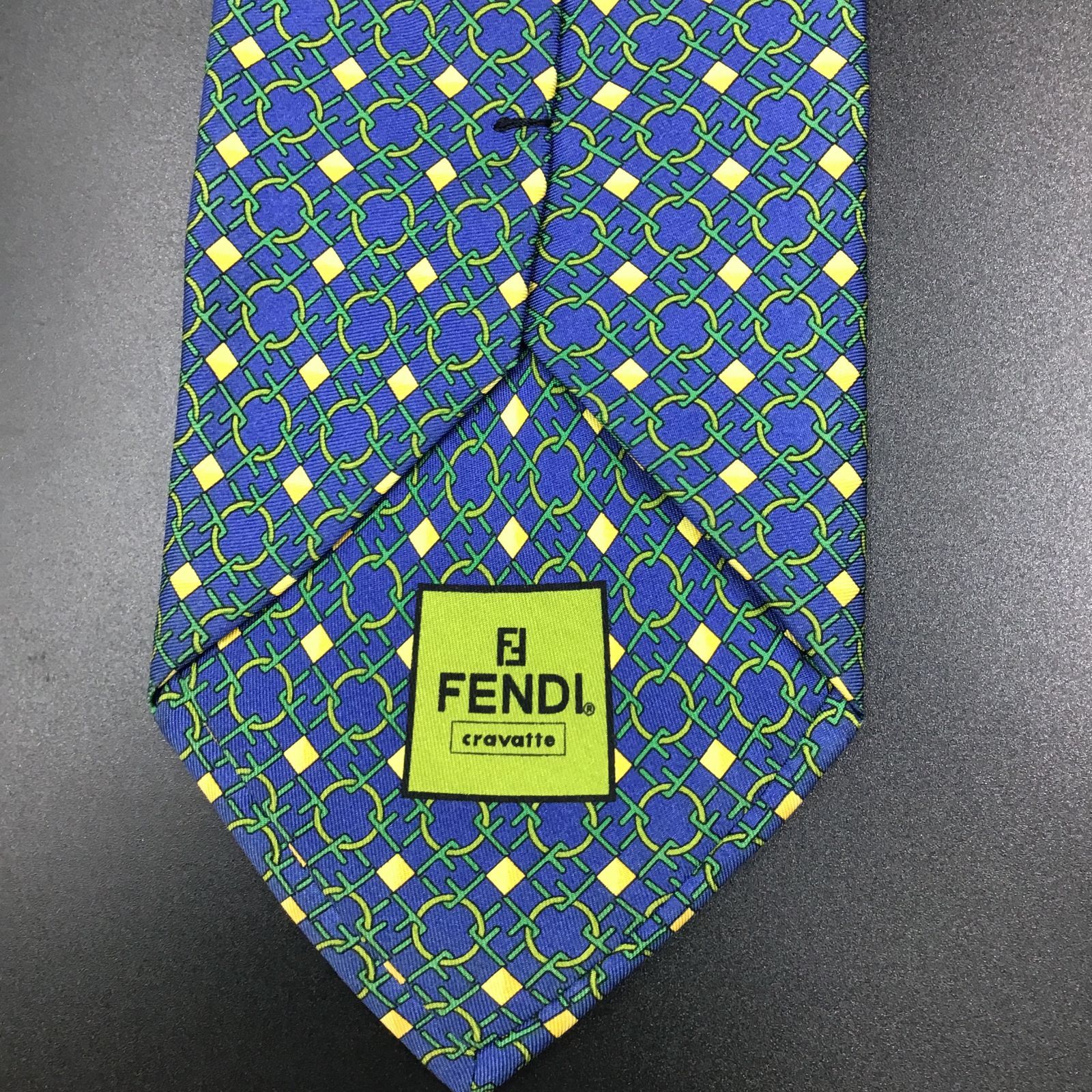美品】FENDI フェンディ ネクタイ 最高級シルク 総柄 ズッカ チェーン
