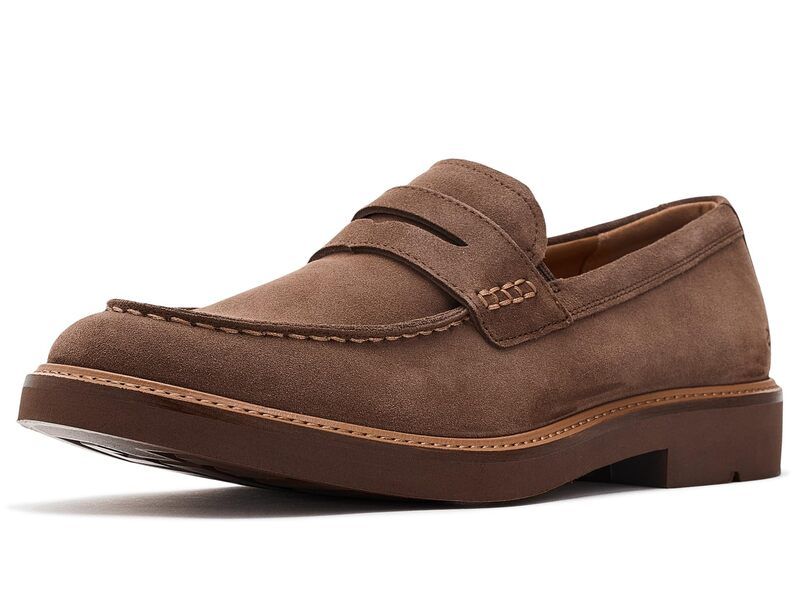 エコー メンズ シューズ スリッポン・ローファー ECCO London Penny Loafer Cocoa Brown Sue ブラウン