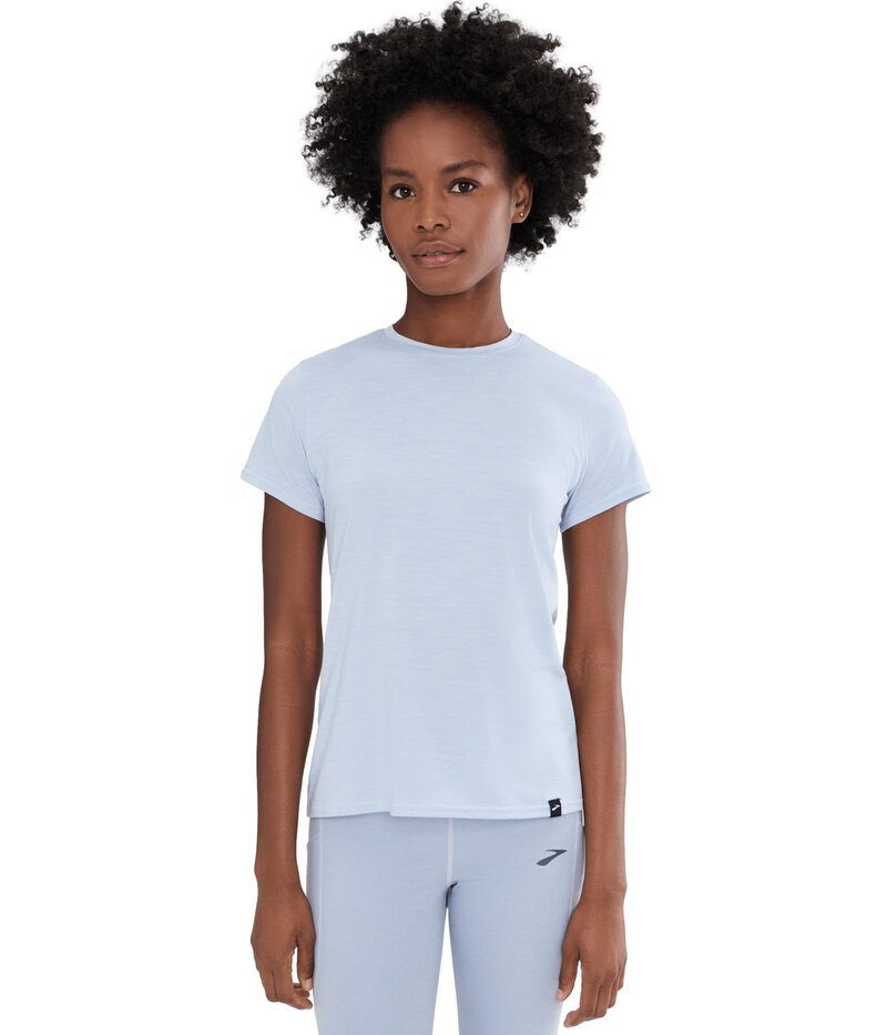 ブルックス レディース トップス シャツ Brooks Luxe Short Sleeve Heather Halogen ヘザー