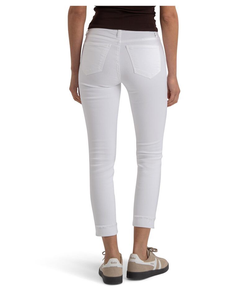 カットフロムザクロス レディース ボトムス デニムパンツ ストレート KUT from the Kloth Amy Crop Straight Leg Rollup Fray In Optic White ホワイト
