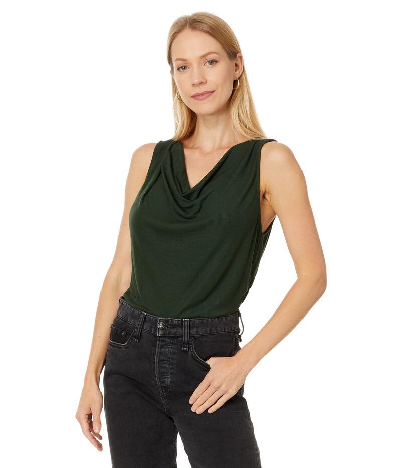 マイケルスターズ レディース トップス シャツ Michael Stars Jeanette Cowl Neck Tank Dk Matcha