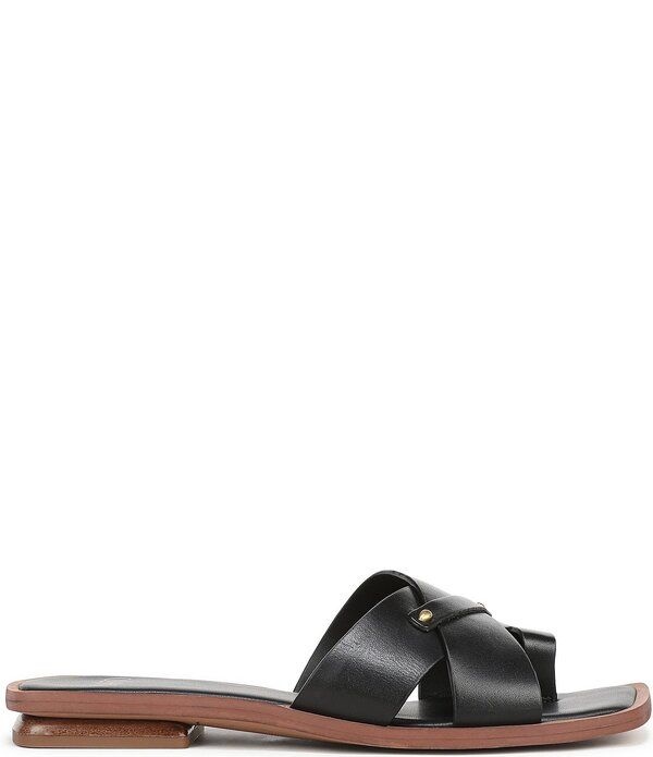 フランコサルト レディース シューズ サンダル レザー Sarto by Franco Sarto Etta Leather Toe Loop Flat Sandals Black ブラック