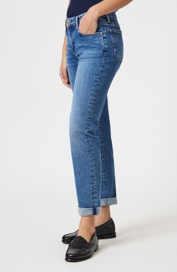 マーヴィ ジーンズ レディース ボトムス デニムパンツ ローライズ Mavi Jeans Emma Low Rise Slim Boyfriend Jeans Mid Brushed Tribeca