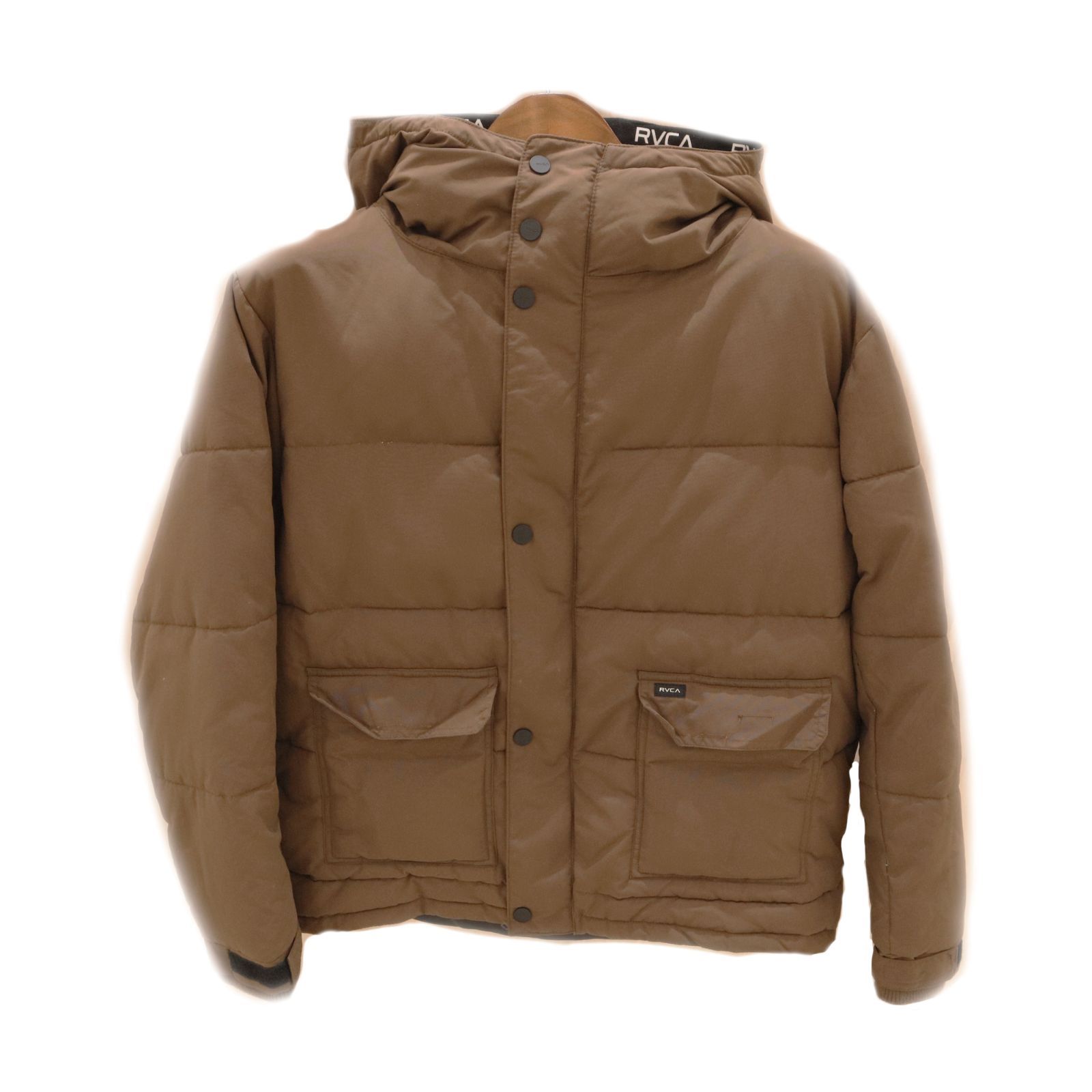 [Used] RVCA Luca Down Jacket S Size Women's Men's Apparel Brown Brand