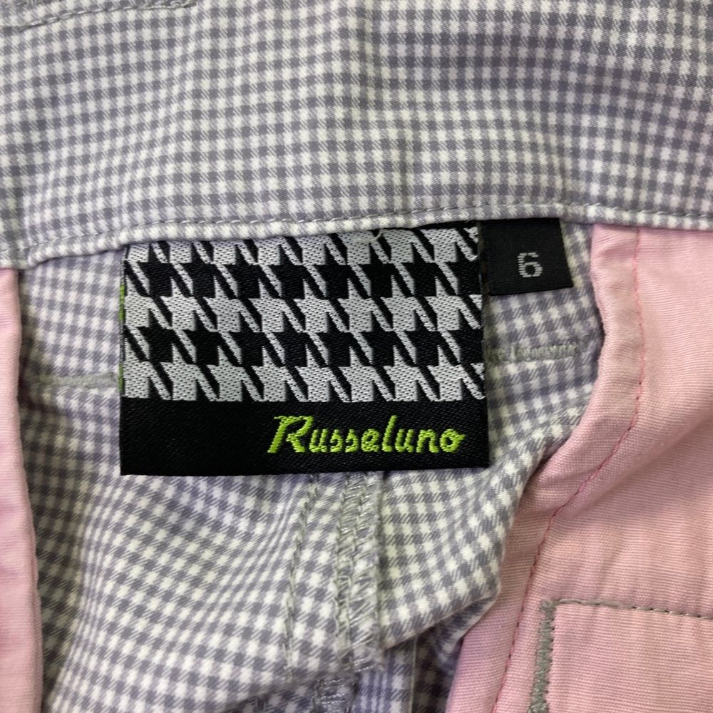 サイズ：6 RUSSELUNO ラッセルノ ストレッチパンツ チェック柄 グレー