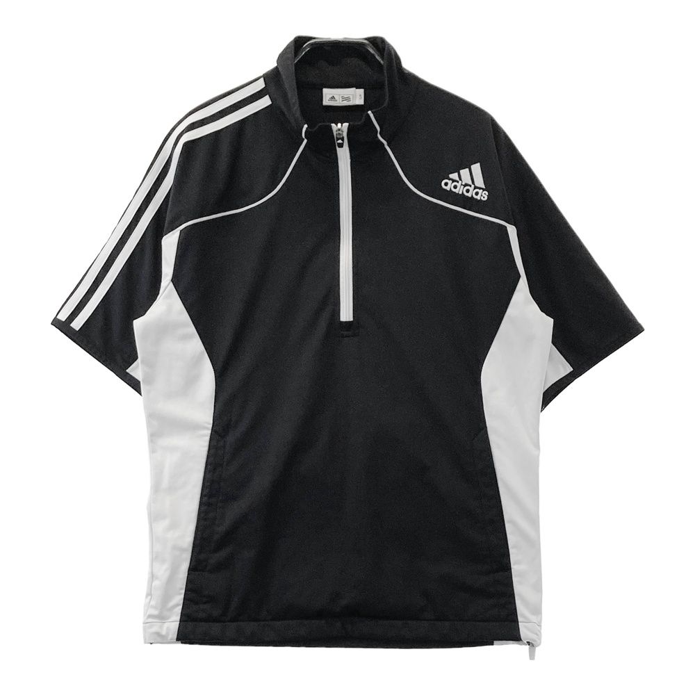 サイズ：S ADIDAS GOLF アディダスゴルフ N49826 ハーフジップ 半袖ブルゾン ブラック系 [240101693081] ゴルフウェア メンズ ストスト