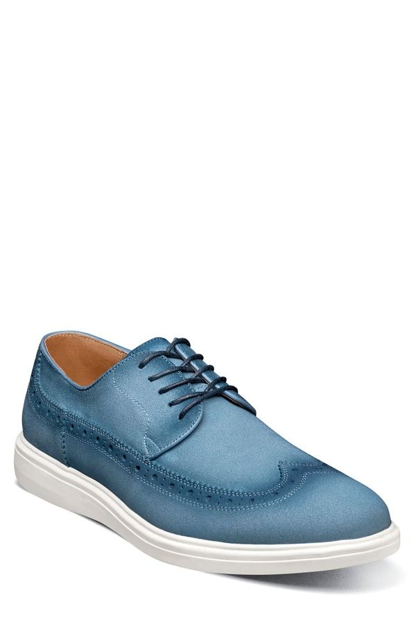 ステイシーアダムス メンズ シューズ オックスフォード ウィングチップ Stacy Adams Trudell Wingtip Oxford Light Blue ブルー