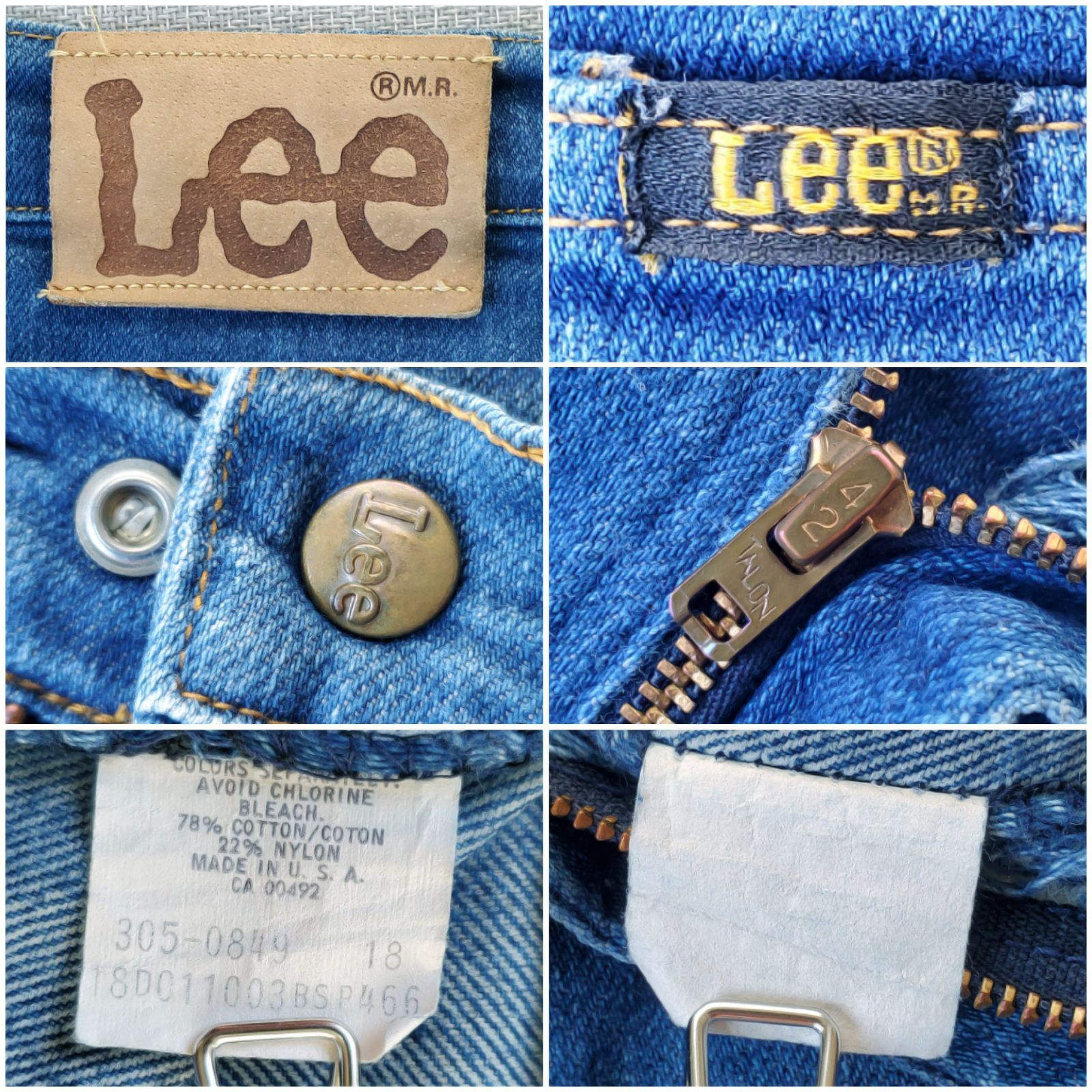 Leeリー□色落ち良好 1970s vintage USA製 305-0849 ブーツカット