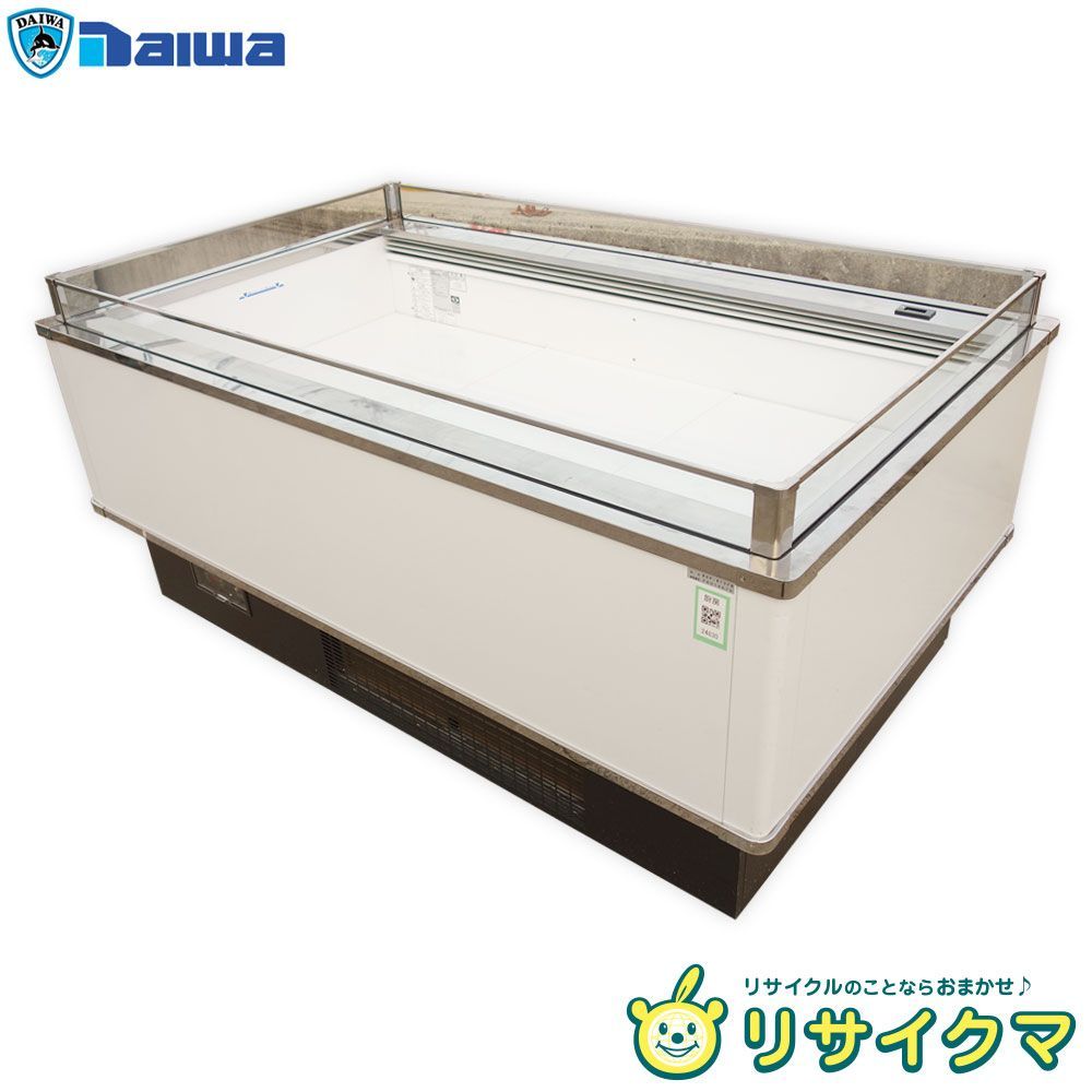 【中古】【西濃支店止め】K▼ダイワ 業務用 冷凍ショーケース 平型 オープン アイランド 催事 販促品 254L 幅1800×奥行1100×高さ950 三相200V ROP-613FB (24830)