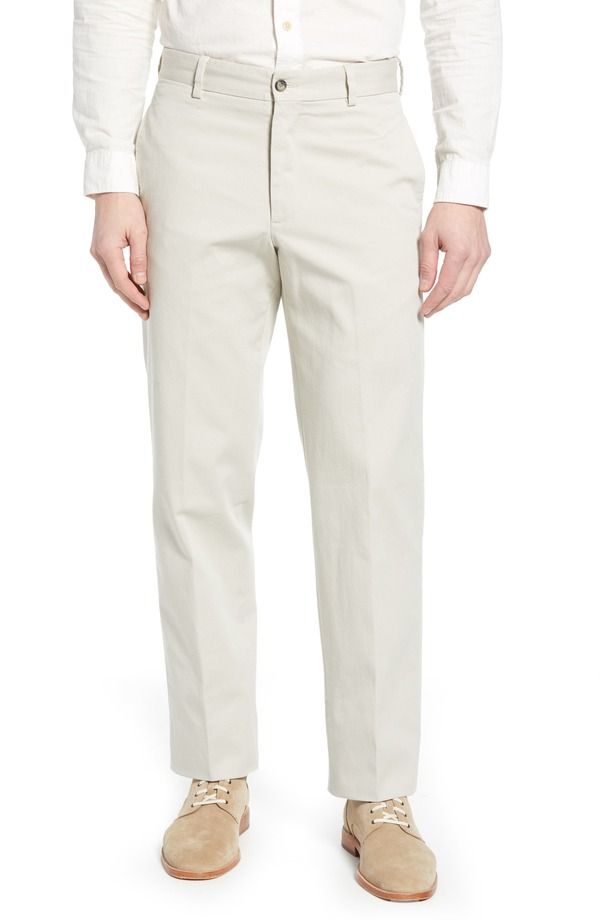 ベール メンズ ボトムス カジュアルパンツ Berle Charleston Khakis Flat Front Chino Pantstone ストーン