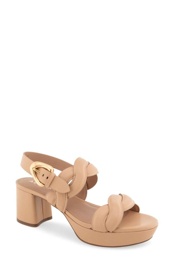 エアロソールズ レディース シューズ サンダル プラットフォーム Aerosoles Camea Platform Sandal Beige Bisque Leather ベージュ