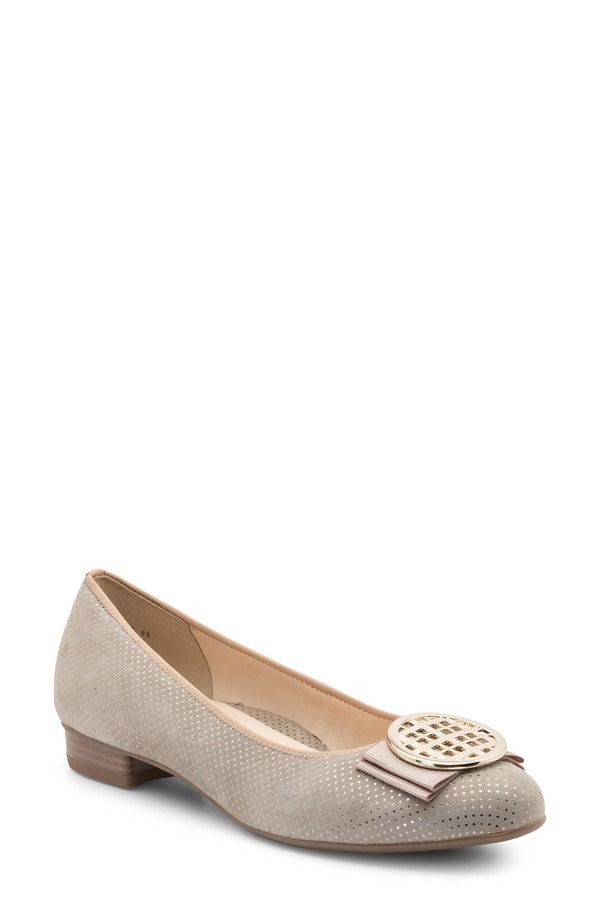 アラ レディース シューズ パンプス ara Bambi Flat Sand Puntikid サンド