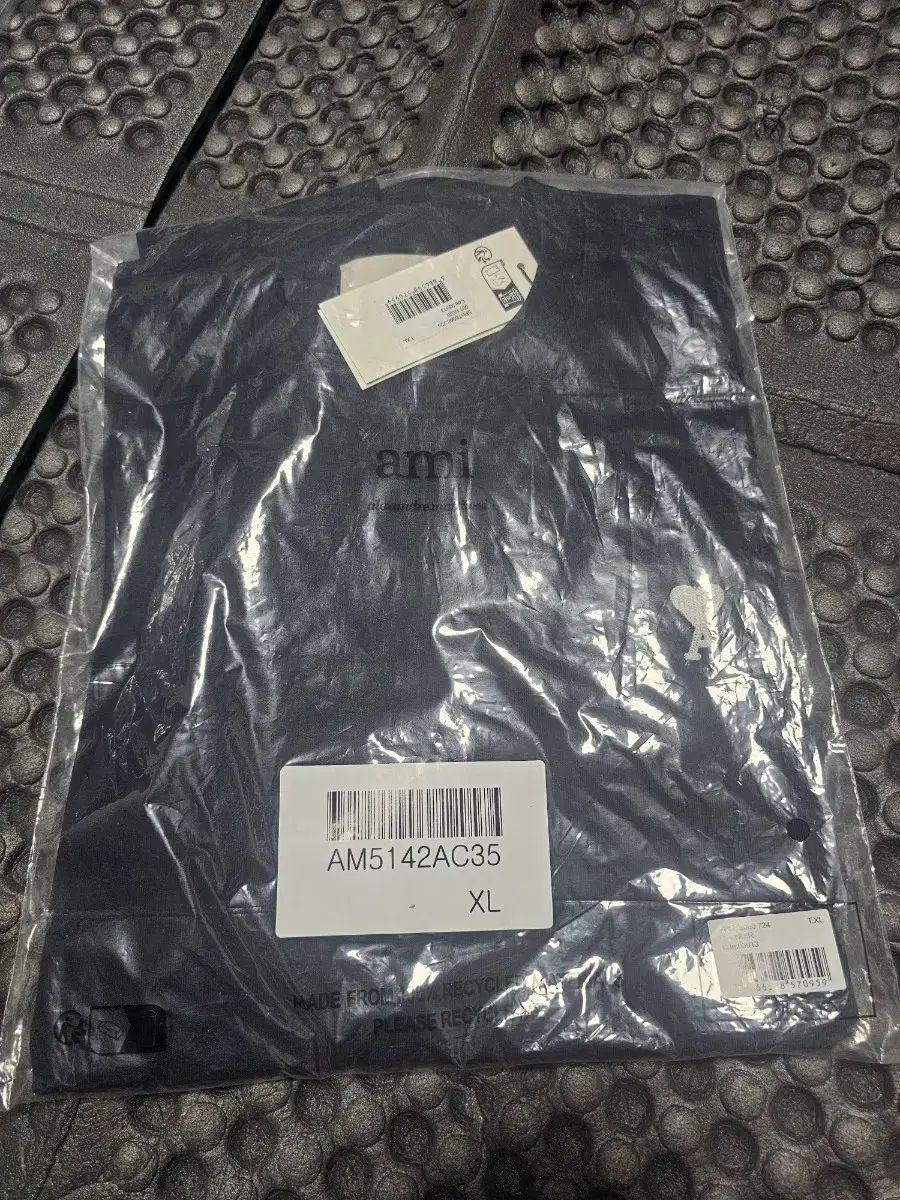 アミ ブラック ロゴ 半袖 Tシャツ XL