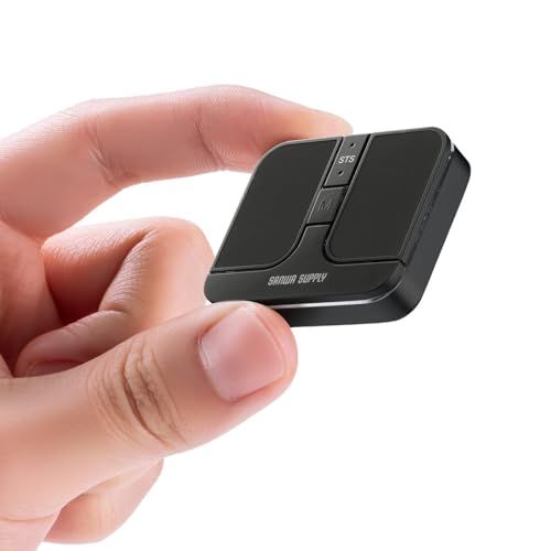 サンワダイレクト Bluetooth マウス 超小型 超薄型 ワイヤレス 静音 充電式 持ち運び USB-A レシーバー接続対応 3台マルチペアリング モバイルマウス ブラック 400-MAWB216BKｍａ
