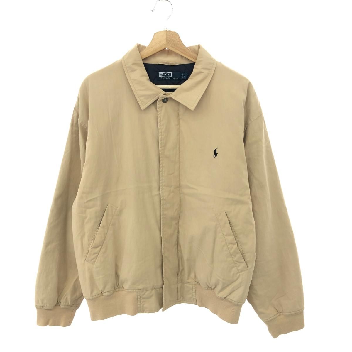 POLO RALPH LAUREN ポロラルフローレン キルティングライナーコットンジャケット サイズ:L ポニー刺繍 ヴィンテージ   ベージュ メンズ / 241011012096 POLO RALPH LAUREN ポロラルフローレン キルティングライナーコットン