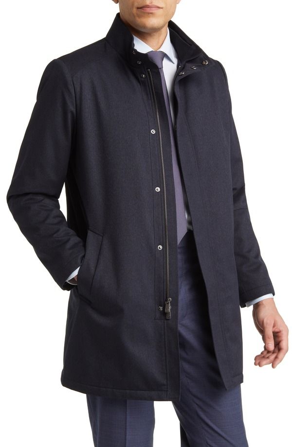 ハート シャフナー マルクス メンズ アウター ジャケット・ブルゾン コート Hart Schaffner Marx Bryce Technicall Weather Wateresistant Coat Navy ネイビー