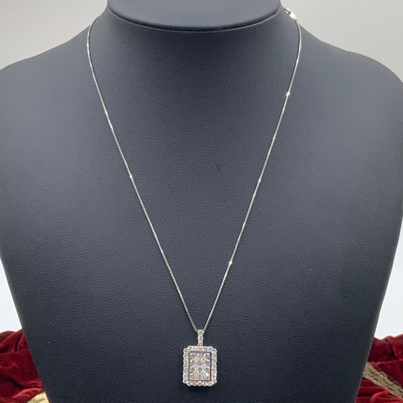 Pt900 ダイヤモンド　ネックレス　2ct 8.1g 約45cm