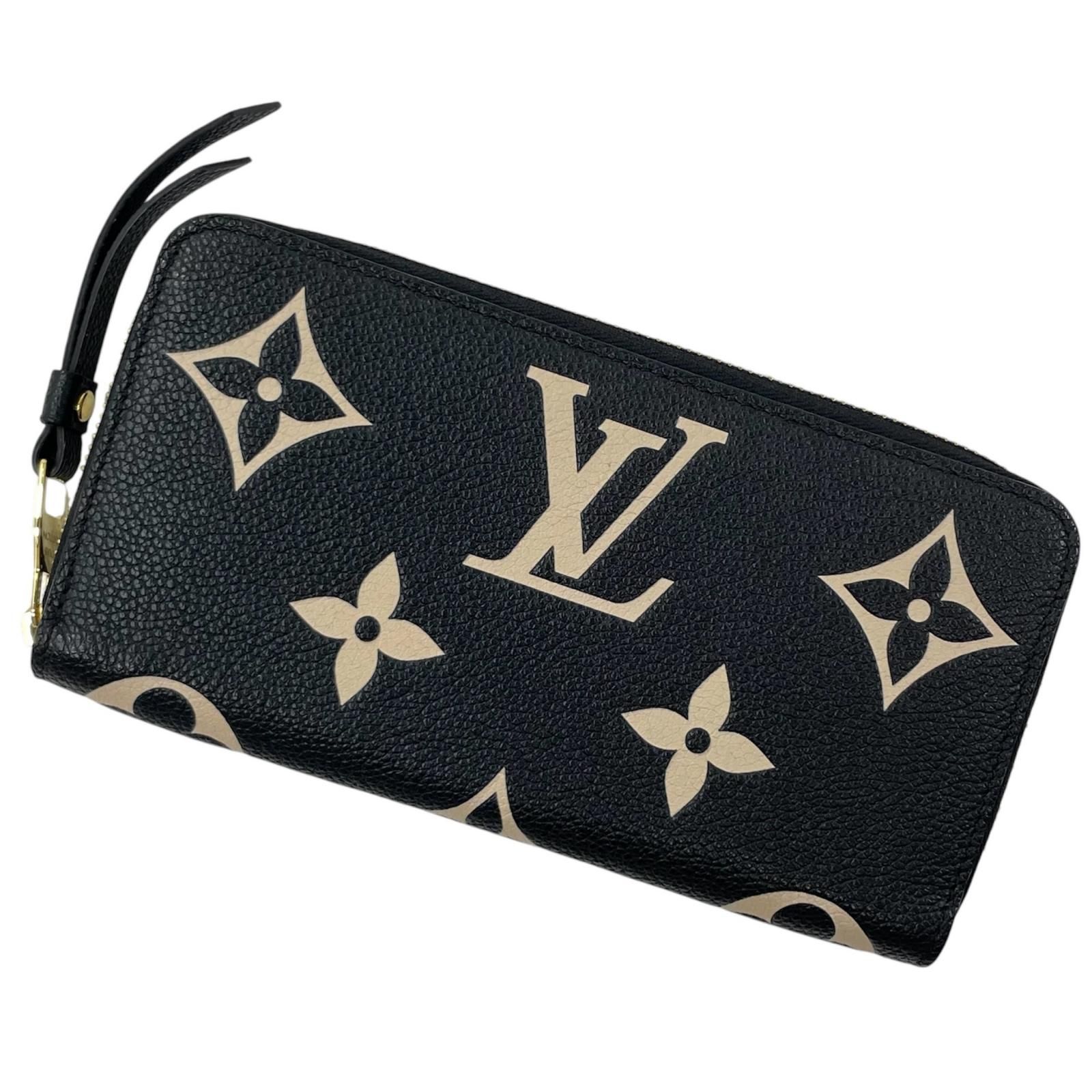 【中古】LOUIS VUITTON | ルイ・ヴィトン ジッピーウォレット バイカラー モノグラム アンプラント ラウンドファスナー 長財布 M80481 ブラック×ベージュ【尾張小牧店】