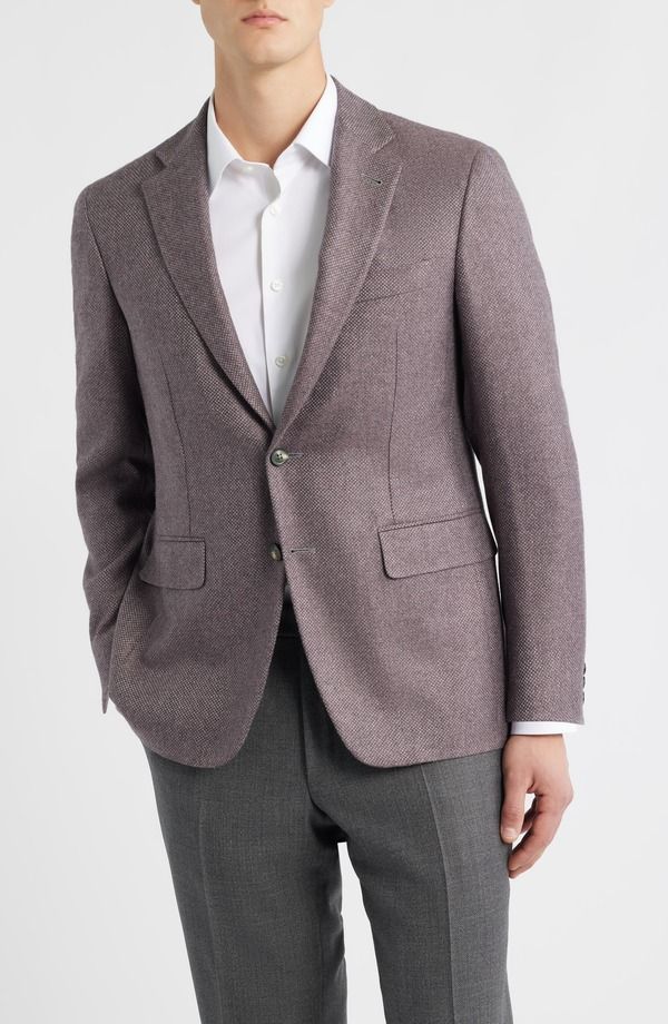 カナーリ メンズ アウター ジャケット・ブルゾン シルク コート Canali Kei Trim Fit Birdseye Cashmere Silk Sport Coat Pink ピンク