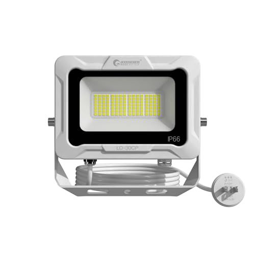 GOODGOODS 30W LED 投光器 昼白色 AC85V?265V 4500Lm IP66 防水 防塵 ledライト ワークライト 高輝度 省エネ 120°広角照明 フラッドライトガレージ 倉庫 看板灯 駐車場 屋外作業 サッカー 野外 dffc7e1c