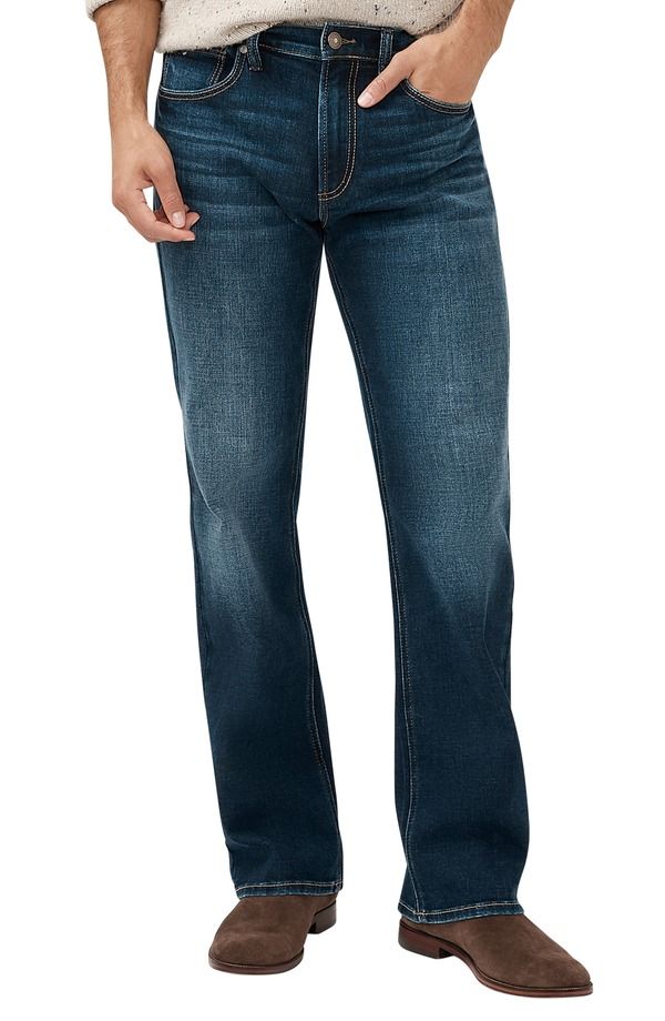 シルバー ジーンズ メンズ ボトムス デニムパンツ ストレート Silver Jeans Co Zac Relaxed Straight Leg Jeans Indigo インディゴ