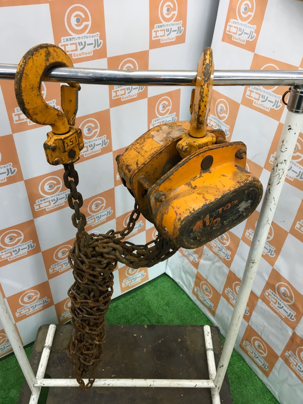 【中古品】KITO/キトー M3 1.5ｔ 〇 チェーンブロック [IT_TP5Z4][知立][M04]