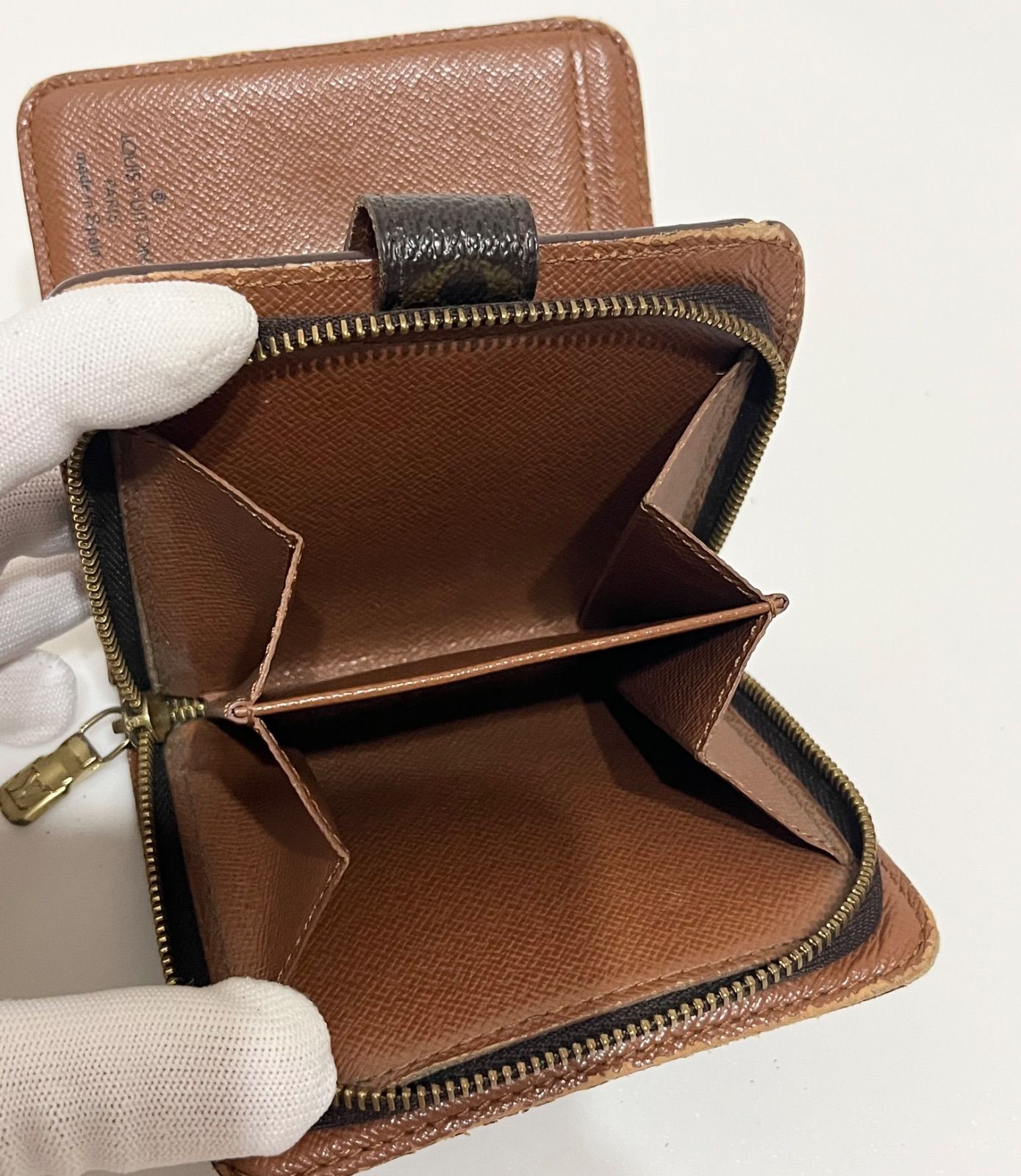 良品✨】LOUIS VUITTON 二つ折り 財布 コンパクトジップ モノグラム