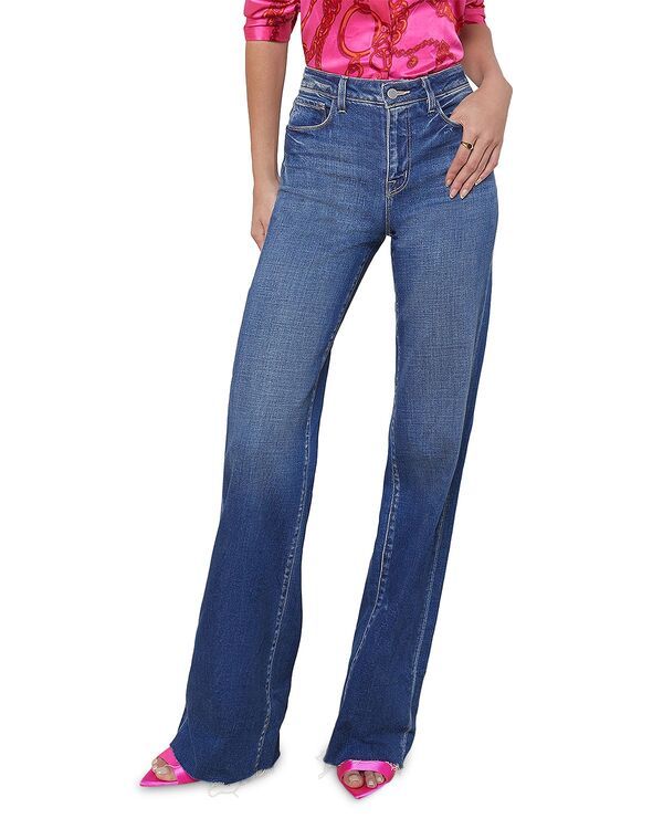 ラジャンス レディース ボトムス デニムパンツ ワイドレッグ ジーンズ LAGENCE Scottie High Rise Wide Leg Jeans Hasting