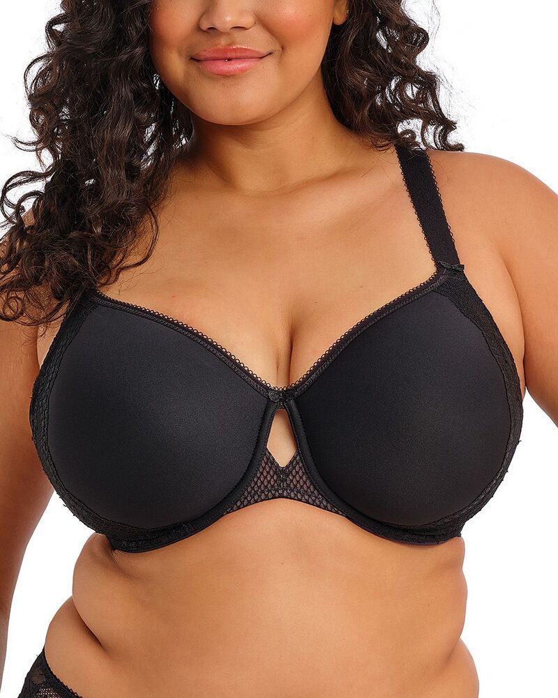 エロミ レディース アンダーウェア ブラジャー Elomi Charley Underwire Molded Spacer Bra Black ブラック