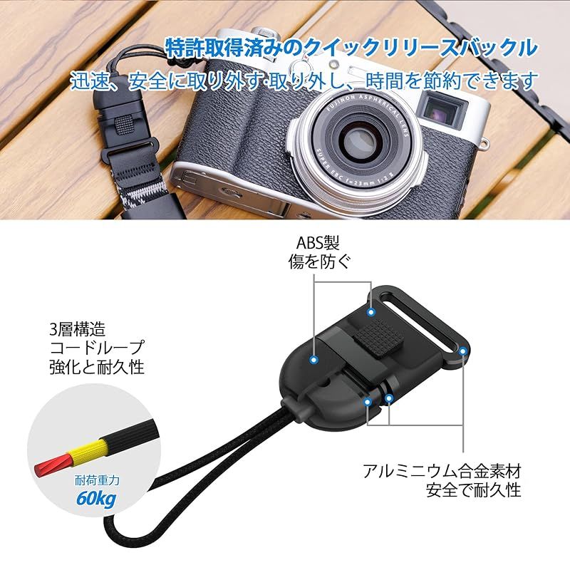 新品】 JJC ハンドストラップ カメラストラップ 手首 落下防止 Lumix