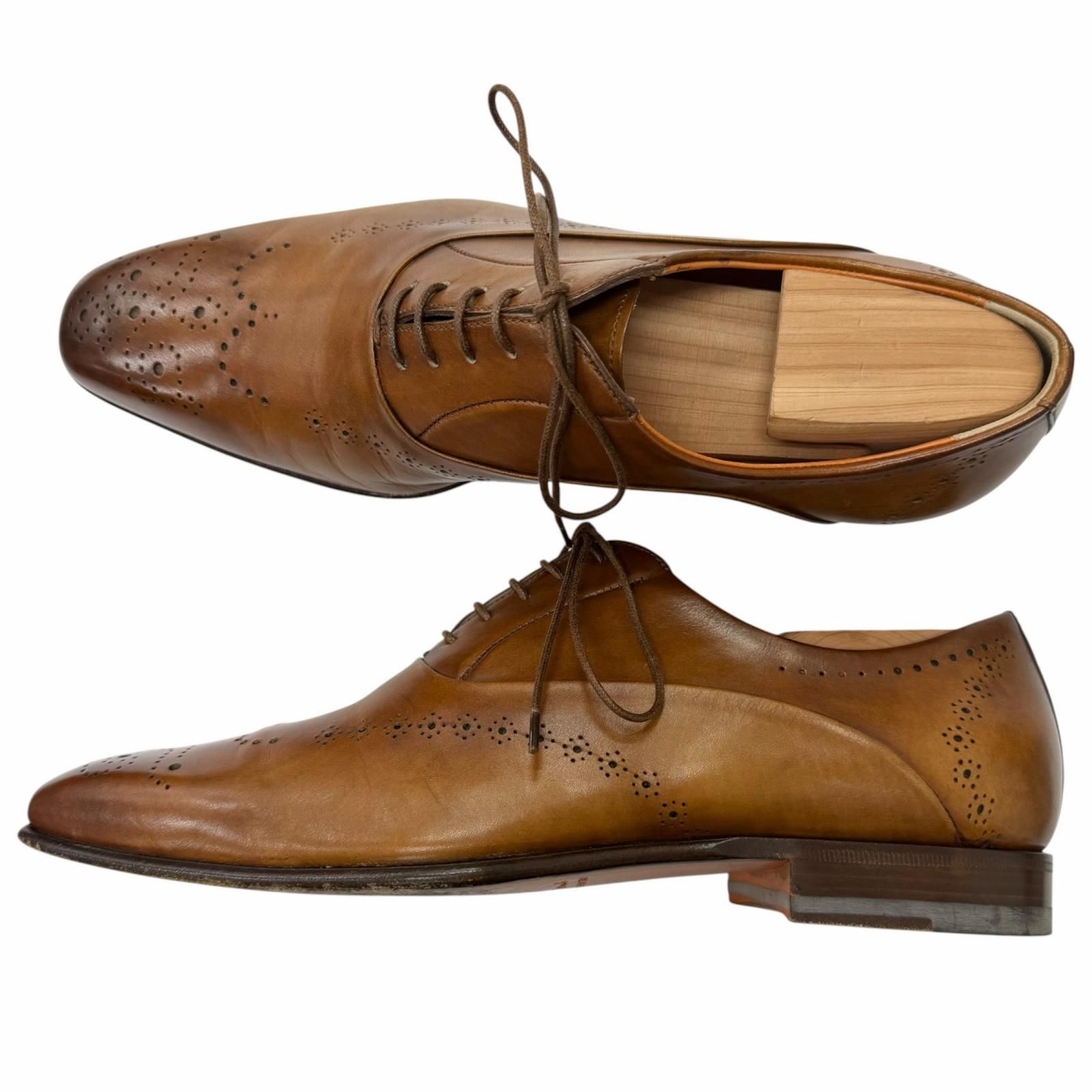 ドンドン見直し】美品□Santoni サントーニ レザー メダリオン