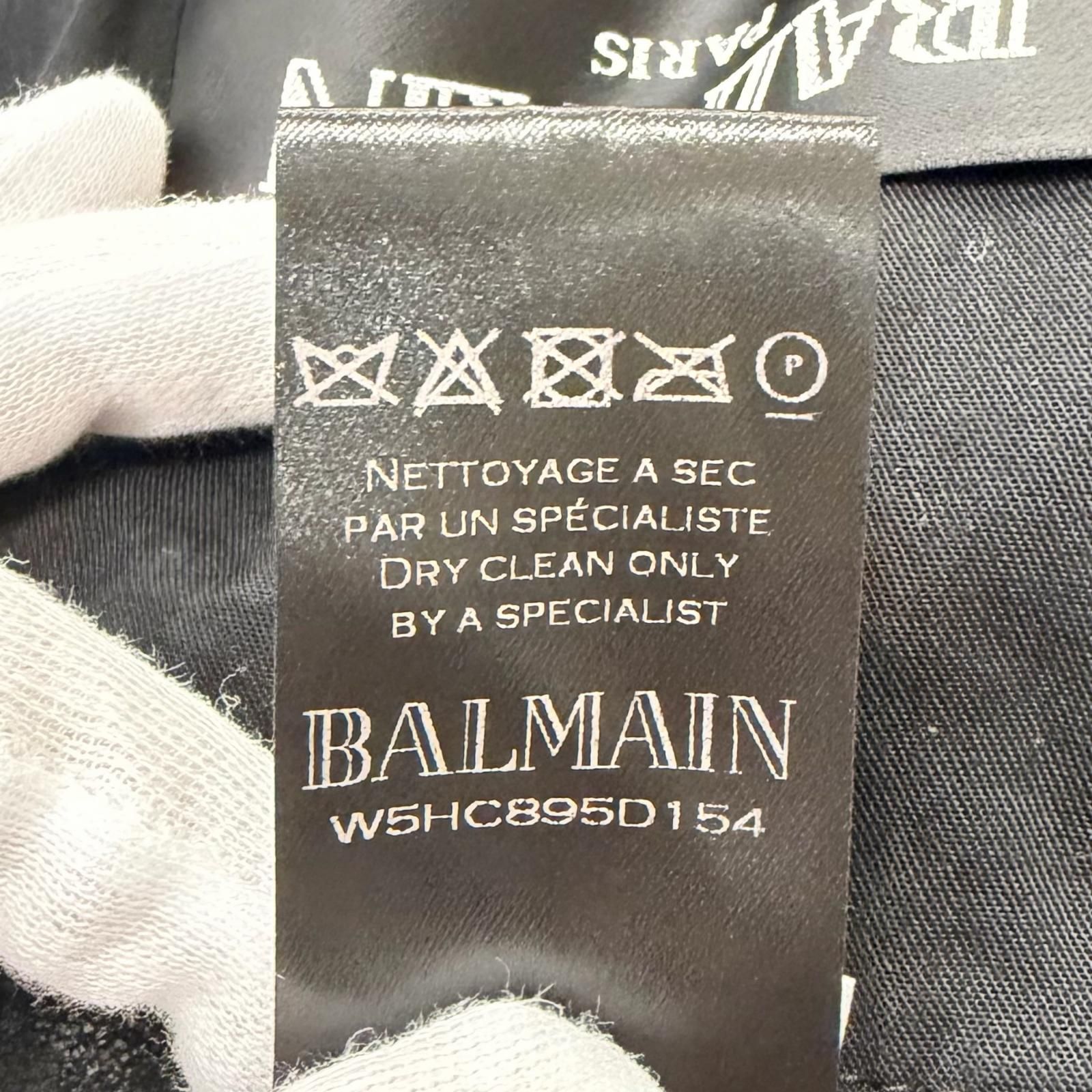 ドンドン見直し】美品□BALMAIN バルマン W5HC895D154 ラムスキン