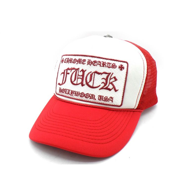 クロムハーツ CHROME HEARTS 【 FUCK TRUCKER CAP 】 FUCK 刺繍 ワッペン トラッカー キャップ 50143