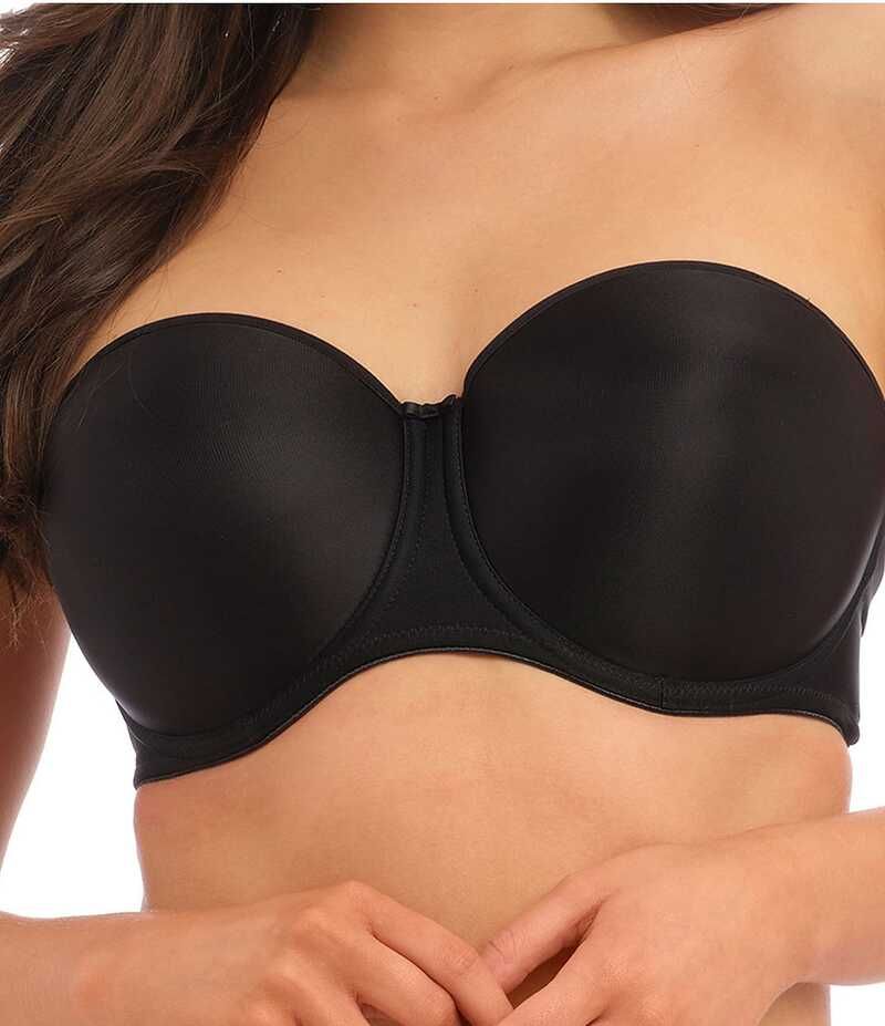 ファンタジー レディース アンダーウェア ブラジャー ストラップレス Fantasie Smoothing Molded Strapless Convertible Bra Black ブラック