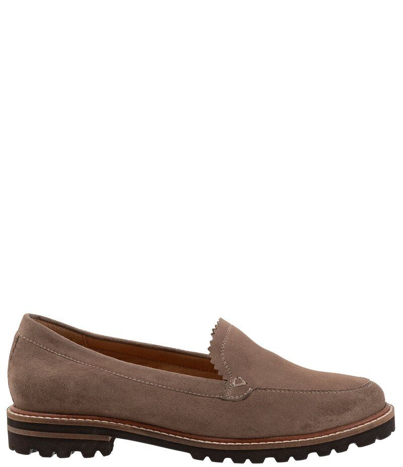 トロッターズ レディース シューズ パンプス スエード ローファー Trotters Fayth Suede Loafers Stone Suede ストーン