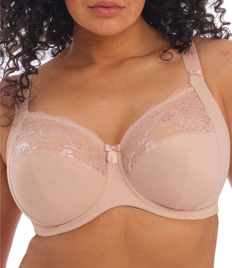 エロミ レディース アンダーウェア ブラジャー レース Elomi Morgan Underwire Stretch Lace Adjustable Bra Sahara