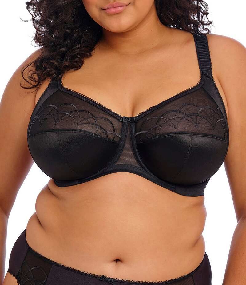 エロミ レディース アンダーウェア ブラジャー Elomi Cate FullBusted Contour UBack Underwire Bra Black ブラック