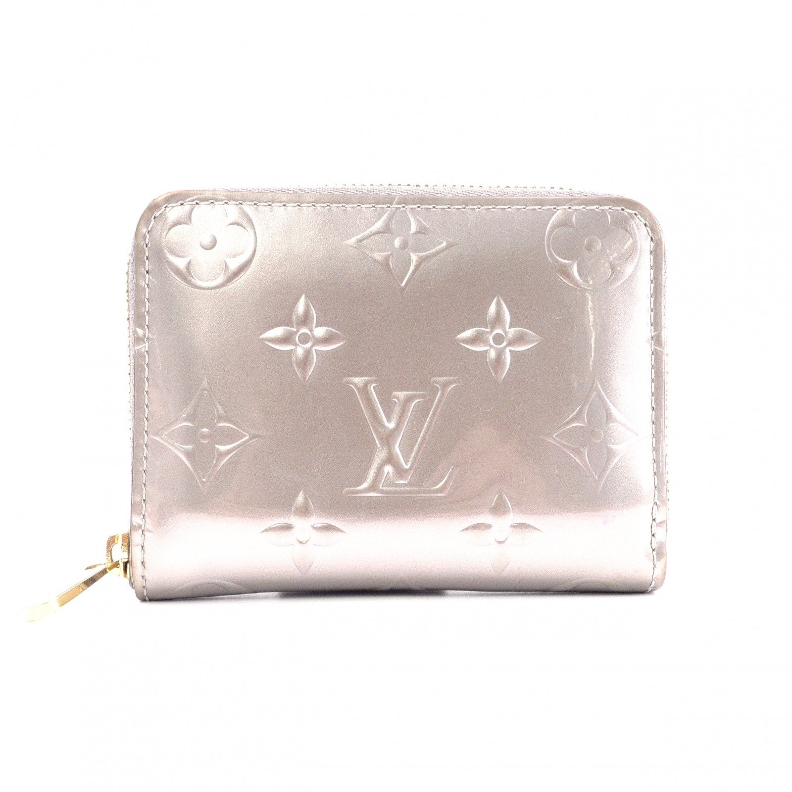 LOUIS VUITTON ルイヴィトン ジッピー コインパース ヴェルニ コインケース レザー シャンパーニュ メタリゼ