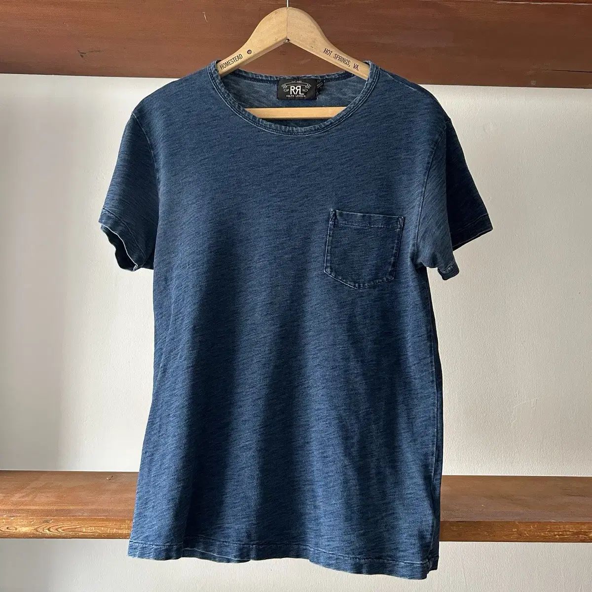 ラルフローレン RRL インディゴ スラブ ジャージ ポケット Tシャツ