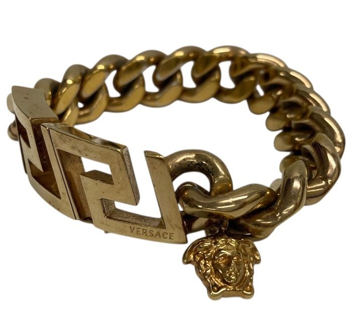 VERSACE/ヴェルサーチ/チェーンブレスレット/イタリア製/ゴールドカラー/FB4010 VERSACE/ヴェルサーチ/チェーンブレスレット/イタリア製/ゴールド