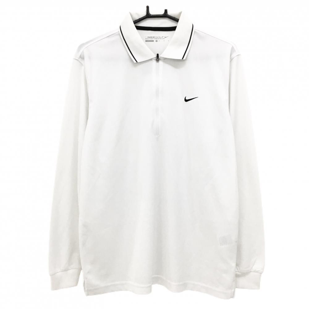 Nike 長袖ポロシャツ M ホワイト Swoosh Nike 長袖ポロシャツ M ホワイト Swoosh Nikeのホワイト長袖ポロシャツ