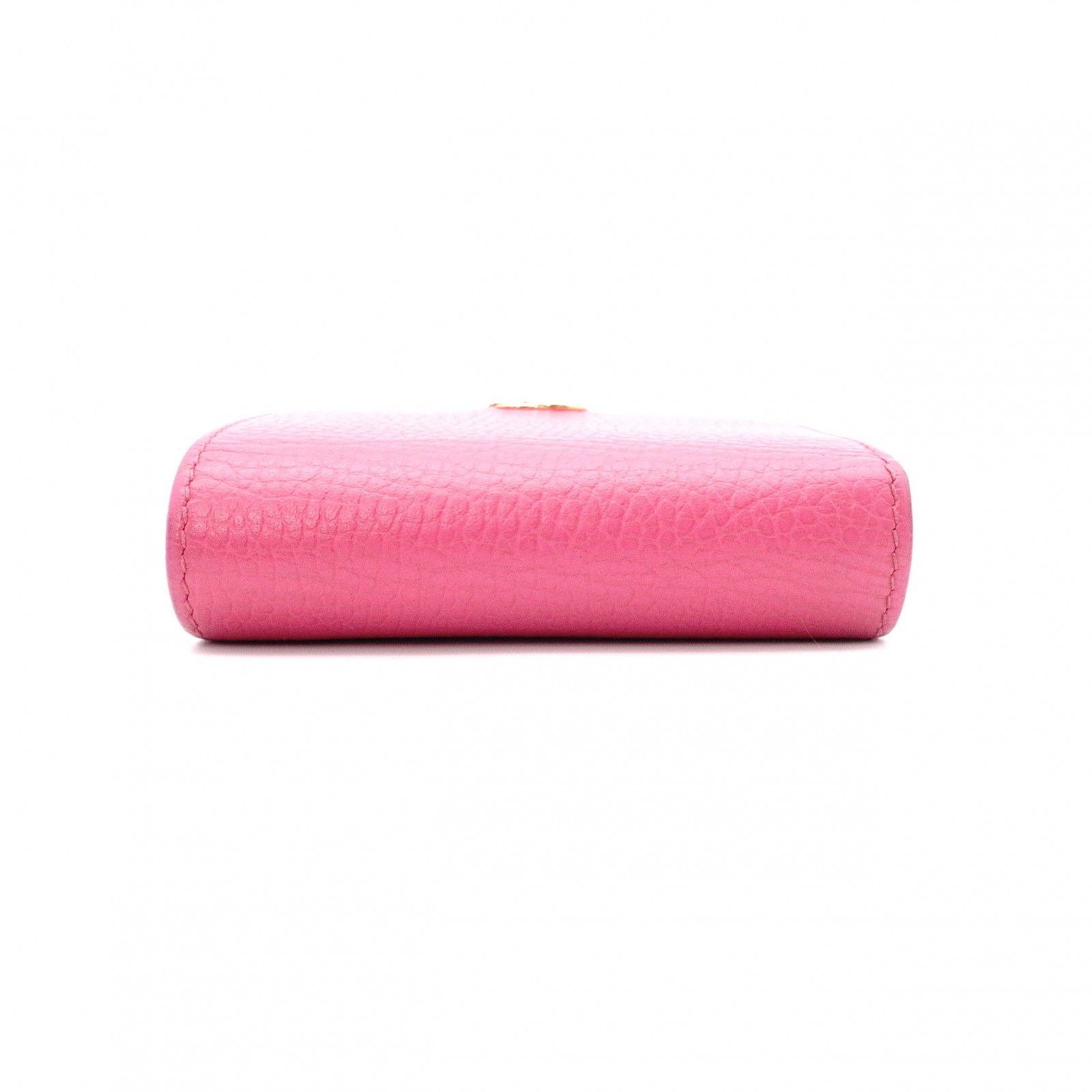 GUCCI グッチ GG マーモント 二つ折り財布 レザー ピンク ゴールド金具
