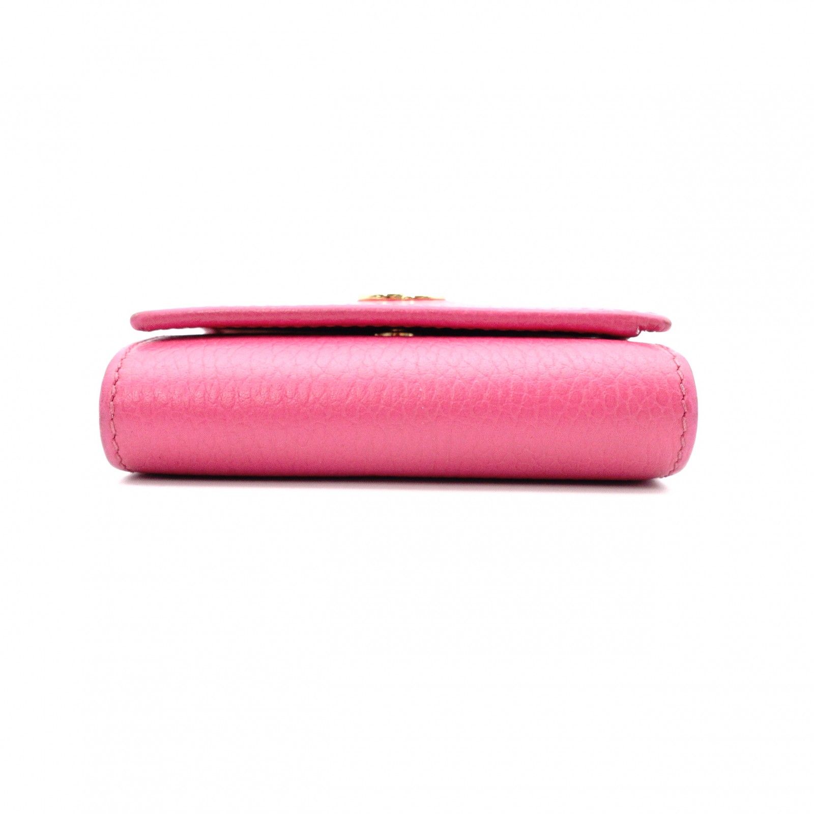 GUCCI グッチ GG マーモント 二つ折り財布 レザー ピンク ゴールド金具