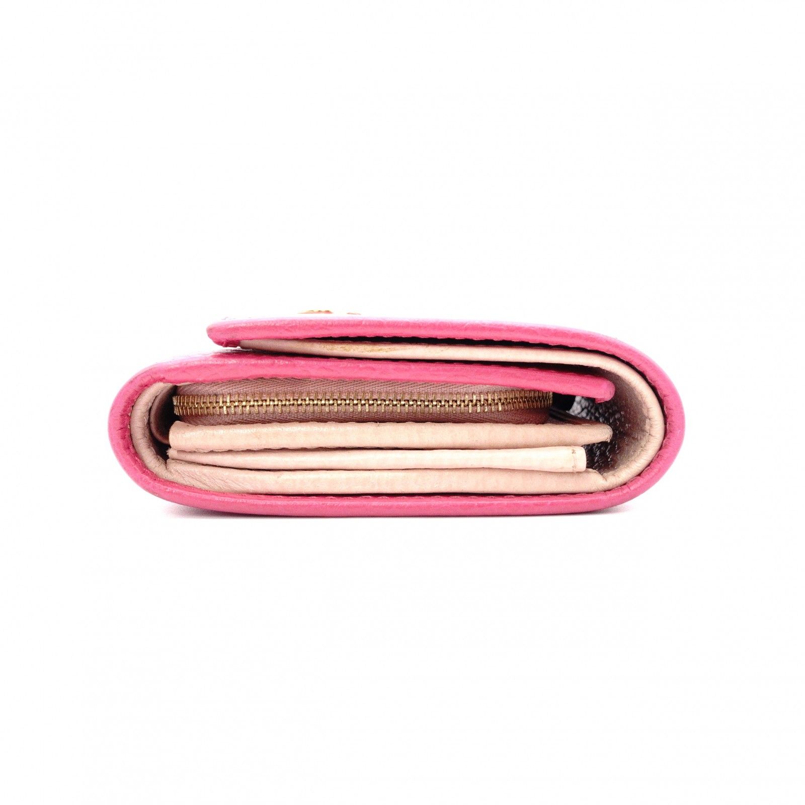 GUCCI グッチ GG マーモント 二つ折り財布 レザー ピンク ゴールド金具