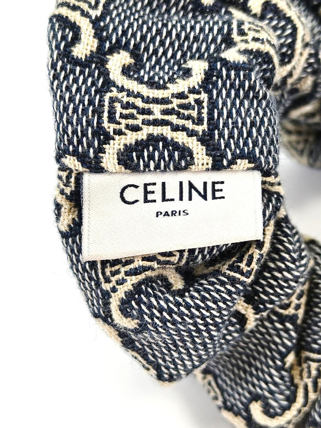 Celine セリーヌ トリオンフ シュシュ デニム ネイビー 管理番号