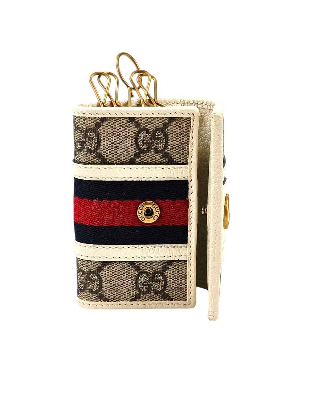 【GUCCI】オフディア キーケース【最終値下】 Gucci グッチ オフィディア GG キーケース ホワイト×ベージュ 管理番号
